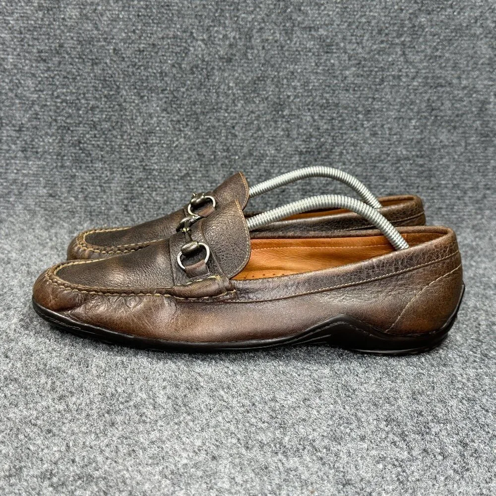 Martin Dingman Horse Bit Loafers Mens Size 11 Brown Leather Slip On Casaul Dress